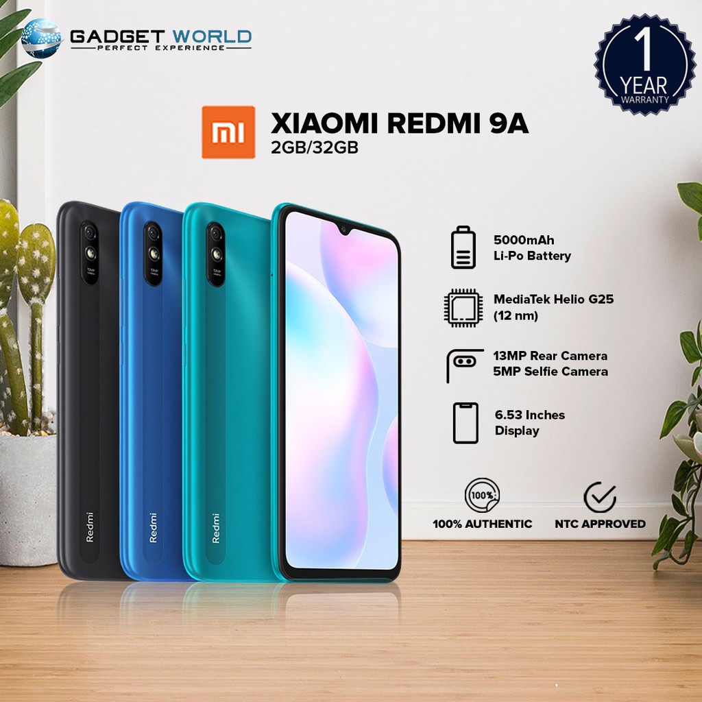 Xiaomi Redmi 9A 2GB/32GB, 5000 mAh Battery Capacity Shopee Philippines