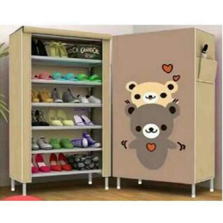 6 Layer Shoe Rack 3d Design Shoe Organize Storage Cabinet Shopee Philippines