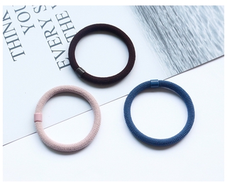 Korean Style Flocking Hair Rings /Women Solid Simple Holder / Ponytail Holder Hair Bands / Girls  Daily Basic Headbands Hair Accessories #6