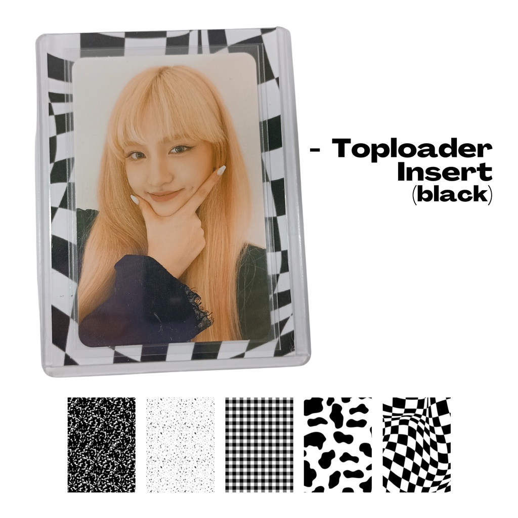 BLACK AND WHITE ACHROMATIC THEME PRINTS for toploader photocard ...