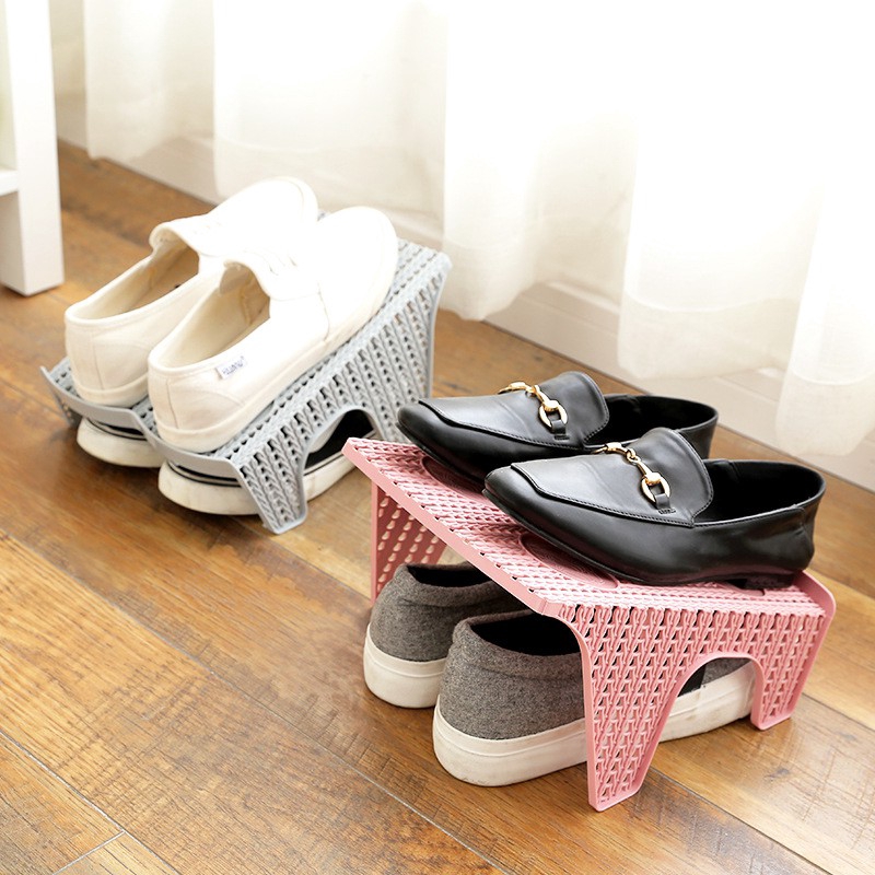 Double Shoe Rack Shoe Storage Rack Integrated Shoe Tray Shopee Philippines