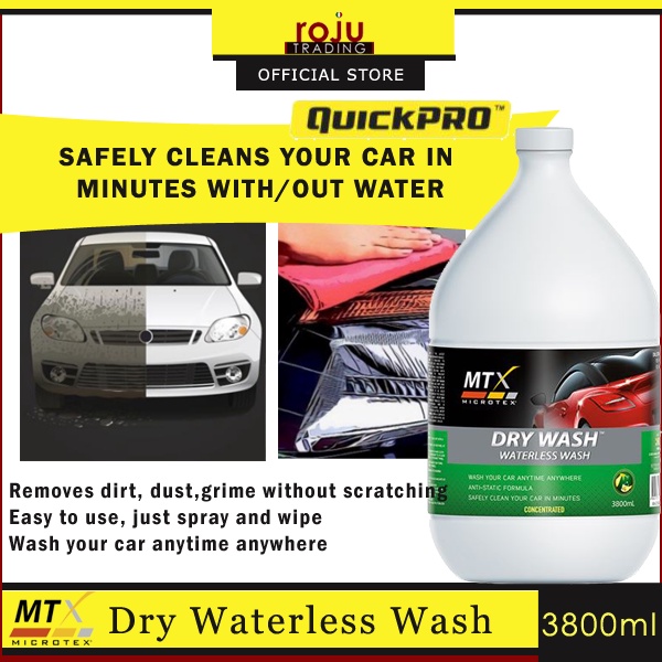 Microtex MTX Dry Waterless Wash Spray Wax QuickPro Concentrate 1 Gal ( 3800mL) Shopee Philippines