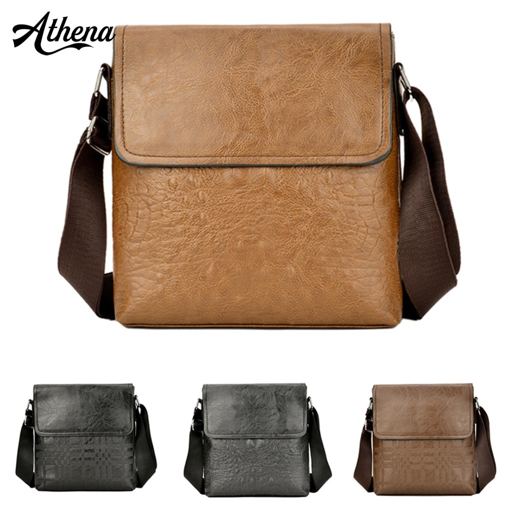 faux leather crossbody messenger bag