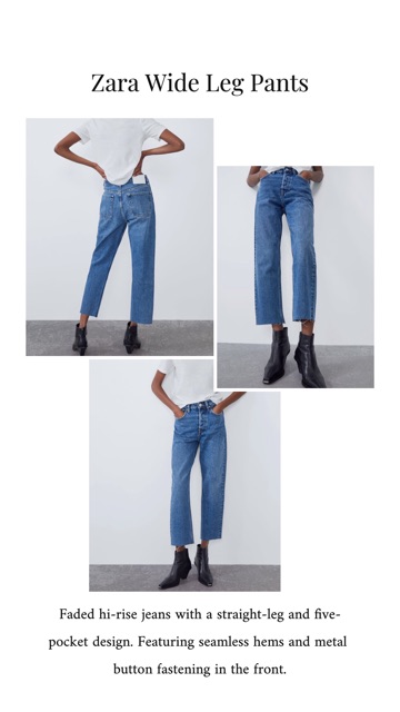 zara high waisted wide leg jeans