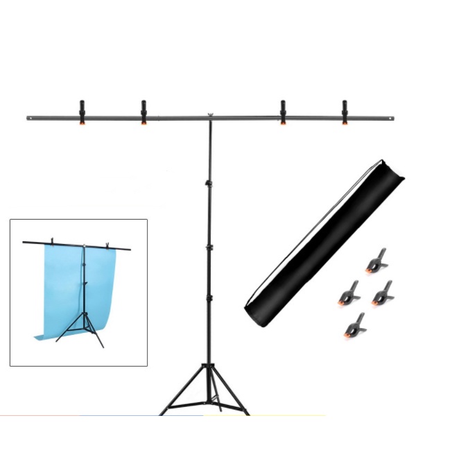 T-Shape Portable Backdrop Support Stand Kit Adjustable Photo Background Stand Studio Photography #4
