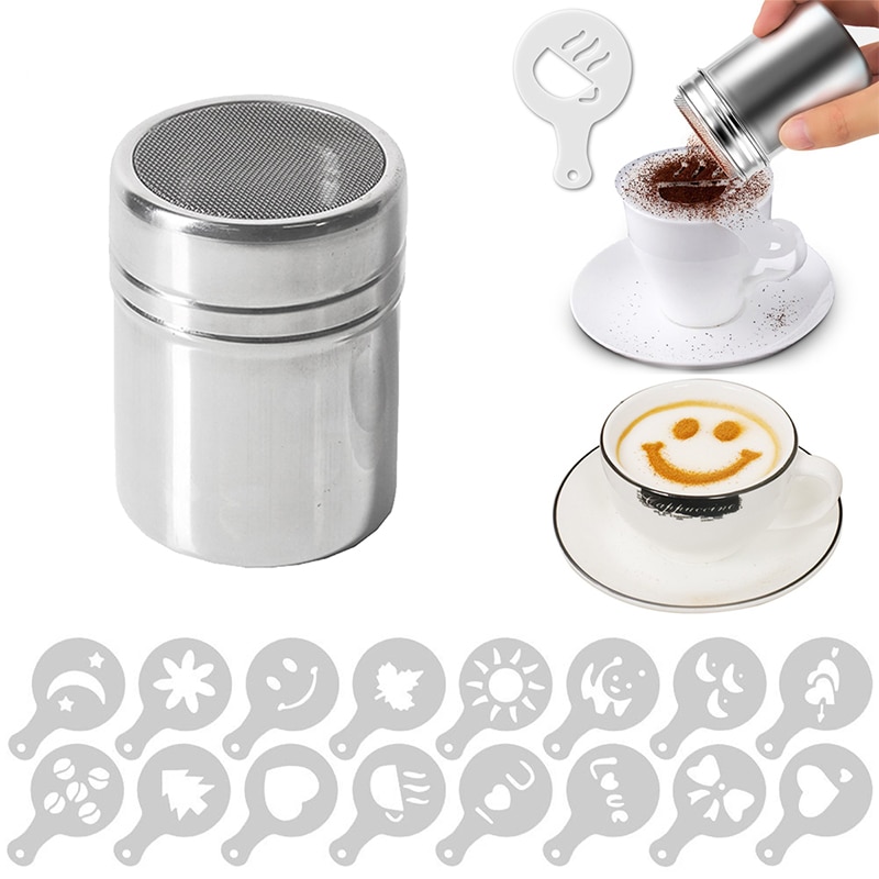 Stainless Steel Chocolate Shaker Cocoa Flour Icing Sugar Powder Coffee ...