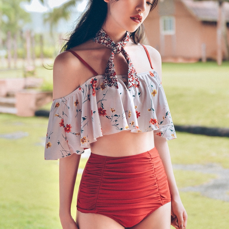 crop top and shorts swimsuit