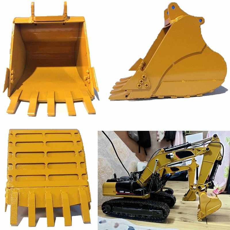 All Metal 580 Simulation Bucket For HuiNa 580 Excavator RC Car Toys Styling Part 