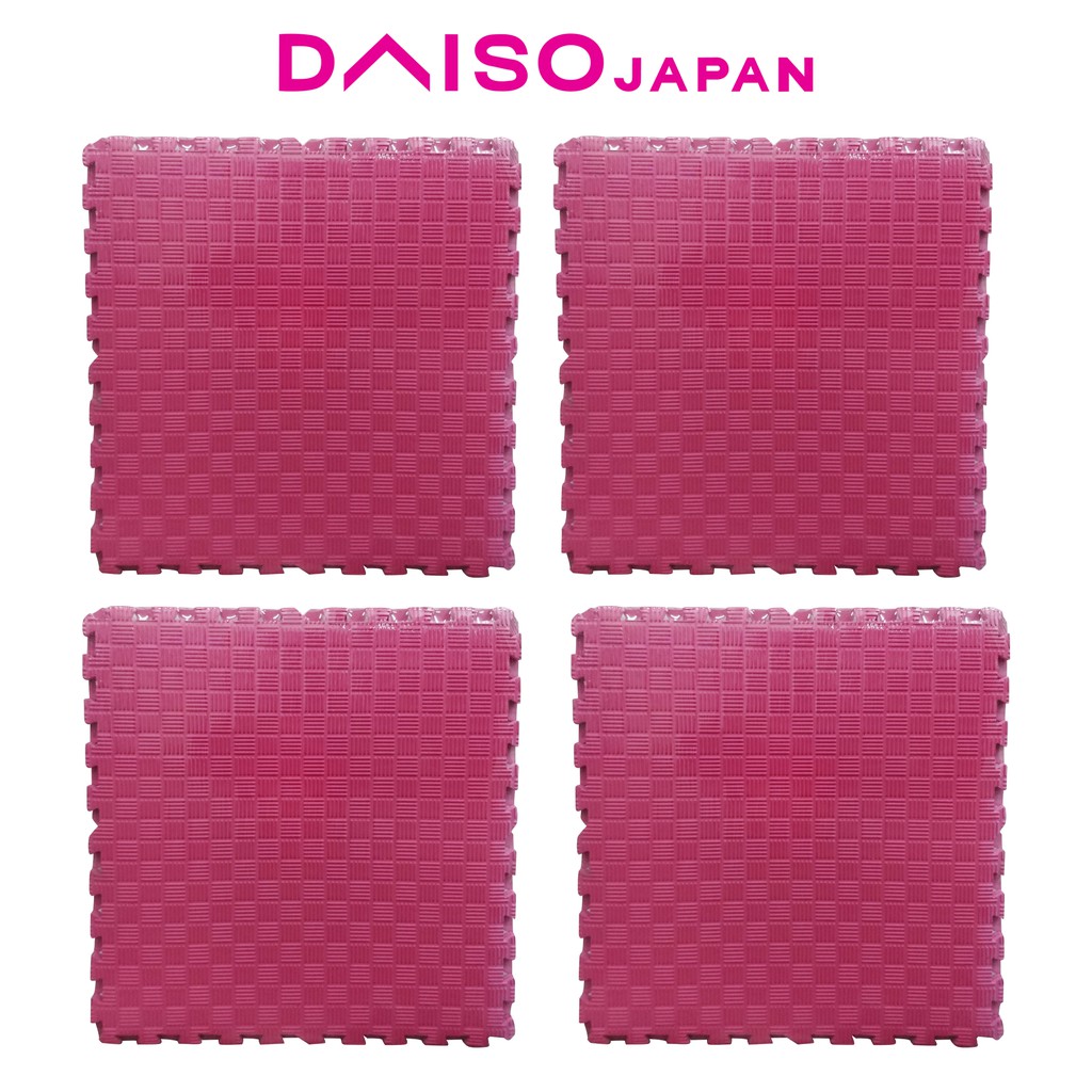 Daiso Pink Puzzle Mat 4 pcs Shopee Philippines