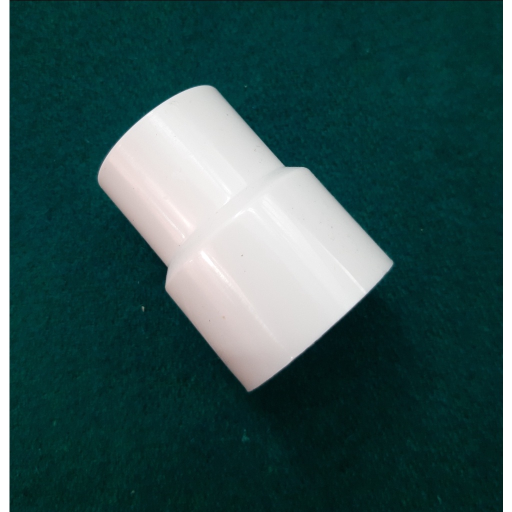 PVC Coupling Reducer White 1/2" x 3/4" waterline pipe fitting Shopee