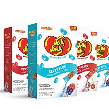 Jelly Belly Powder Drink Mix | Very Cherry | Berry Blue | Sugar Free ...