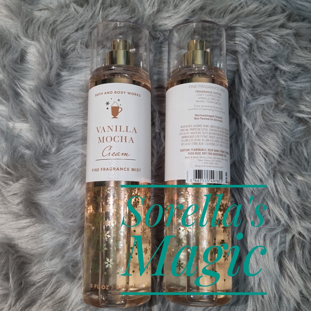 Bath & Body Works Fine Fragrance Mist Vanilla Mocha Cream Shopee