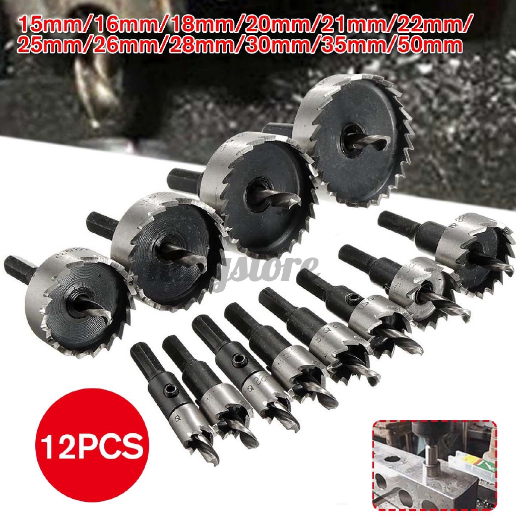 60mm HSS Hole Saw Tooth Kits HSS Steel Drill Bits Holesaw Cutter Tool for Metal