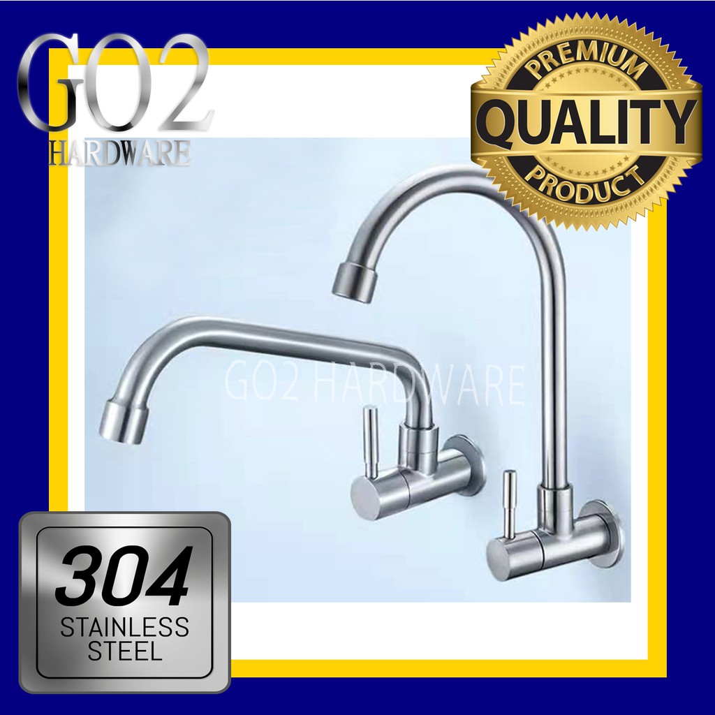 Best Stainless Steel Wall Mounted Kitchen Faucet , COD Shopee Philippines