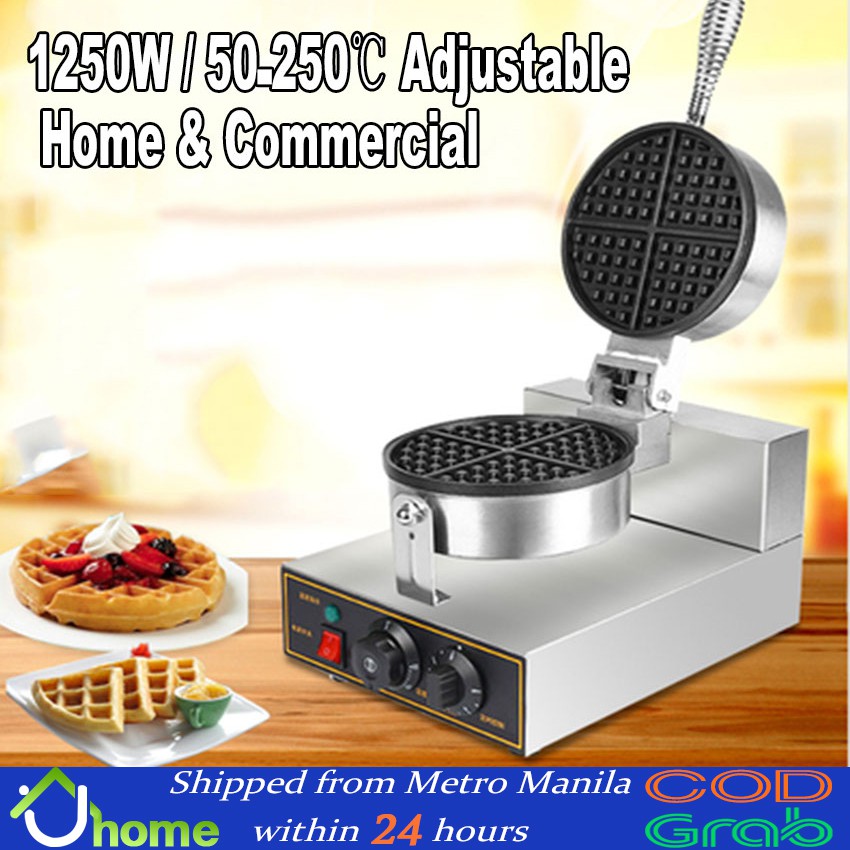 【SOYACAR】Waffle Maker 1300W Single Head Waffle Machine Commercial
