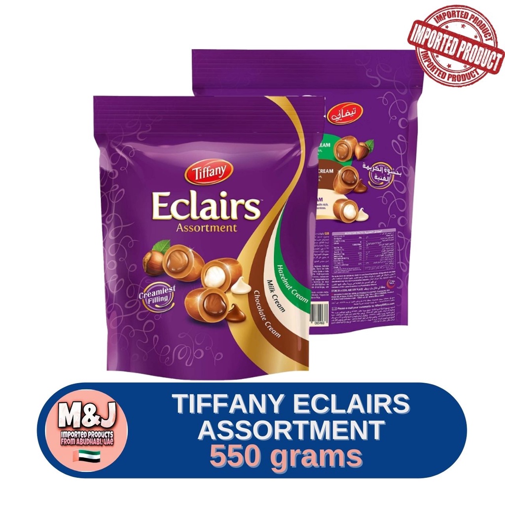 SALE! TIFFANY ECLAIRS, Chocolate Cream, Individually Wrapped, 550 grams