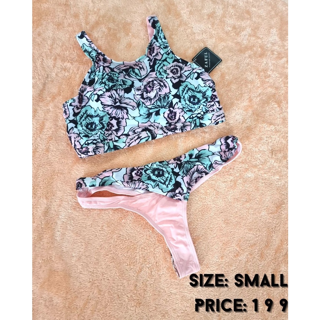 Floral Racer Back 2 Piece Swimsuit | Shopee Philippines