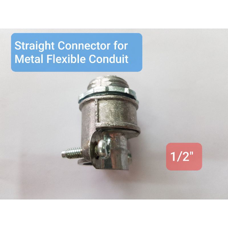 Straight Connector for Metal Flexible Conduit 1/2" Shopee Philippines