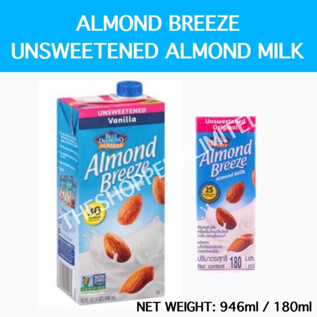 Keto diet/low carb diet Almond Breeze Almond Milk Shopee Philippines