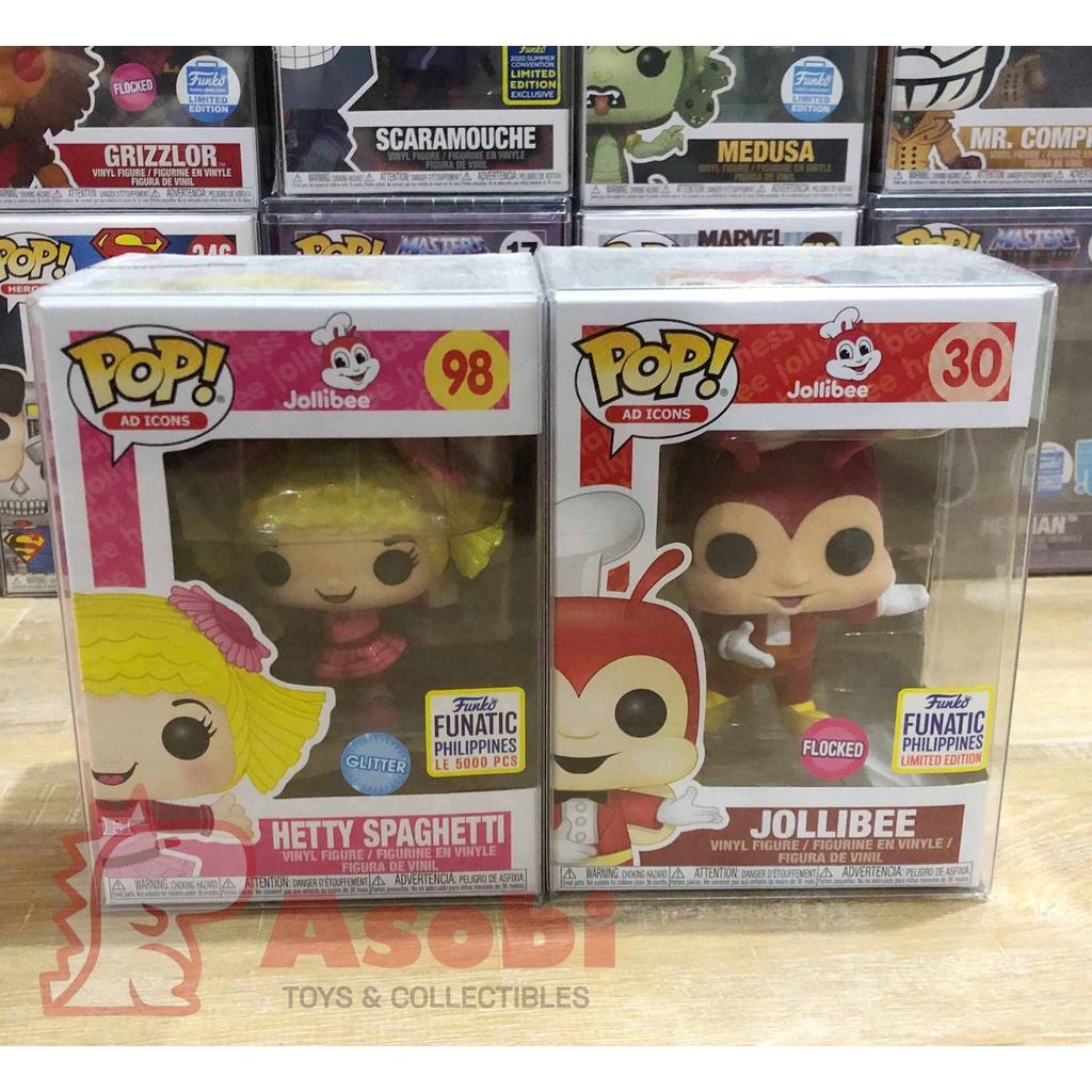 Funko Pop Ad Icon Jollibee Flocked And Hetty Glitter Set Funko