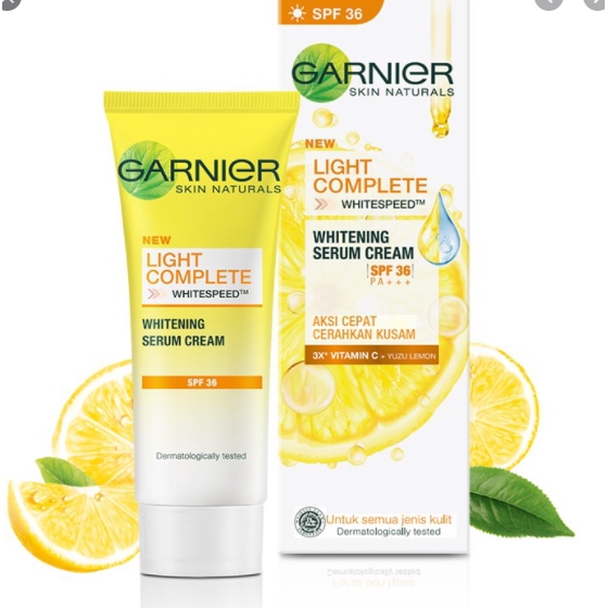 Garnier Light Complete White Speed Whitening Serum Cream Vit C Yuzu ml Shopee Philippines