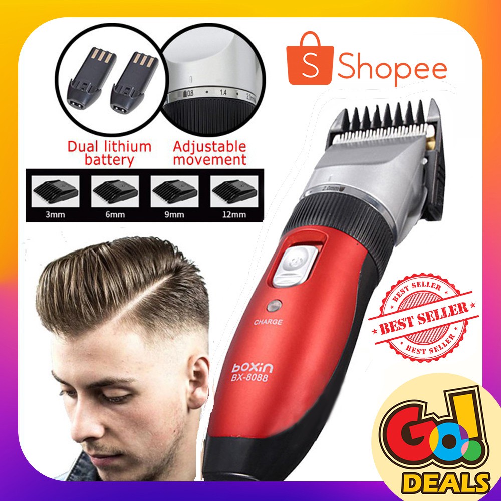 BOXIN CORDLESS HAIR CLIPPER Quiet Rechargeable Barbers Complete