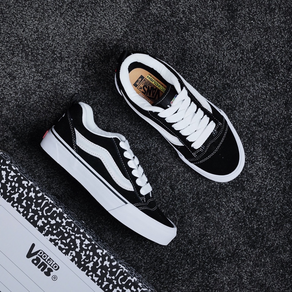 VANS x Imran Potato Cobranded Fat Version Big Logo Black and White Casual Canvas Shoes1660