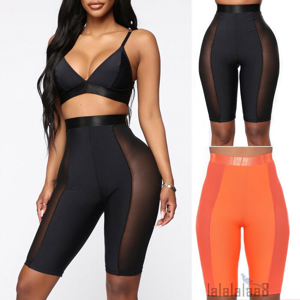 high waisted mesh shorts