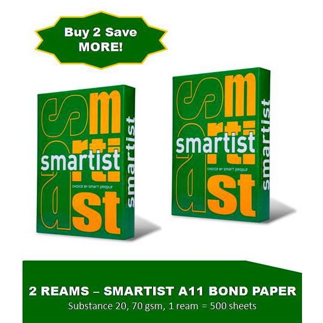 Smartist Bond Paper Short A11 70 Gsm 2 Reams Shopee Philippines 0132