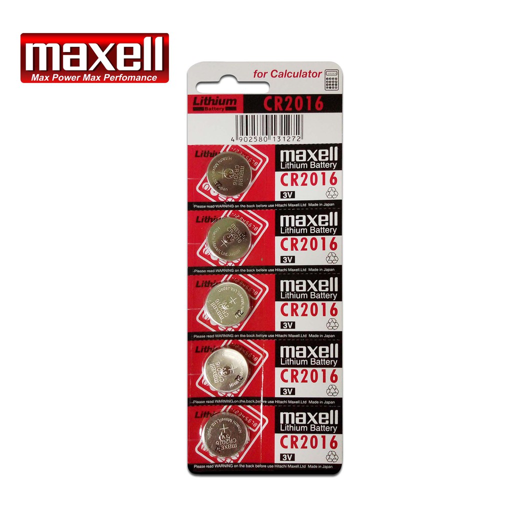 Maxell Lithium Battery CR2016 Pack of 5 | Shopee Philippines