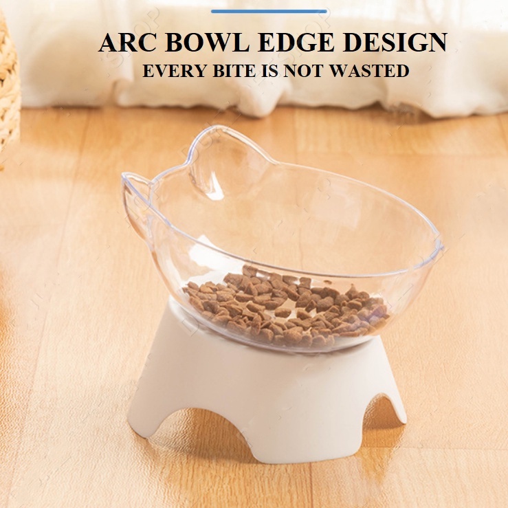 Cat Bowl Elevated Bowl Protects Cervical Spine 15 Degree Raised Food Container With Holder Pet Bowl #3