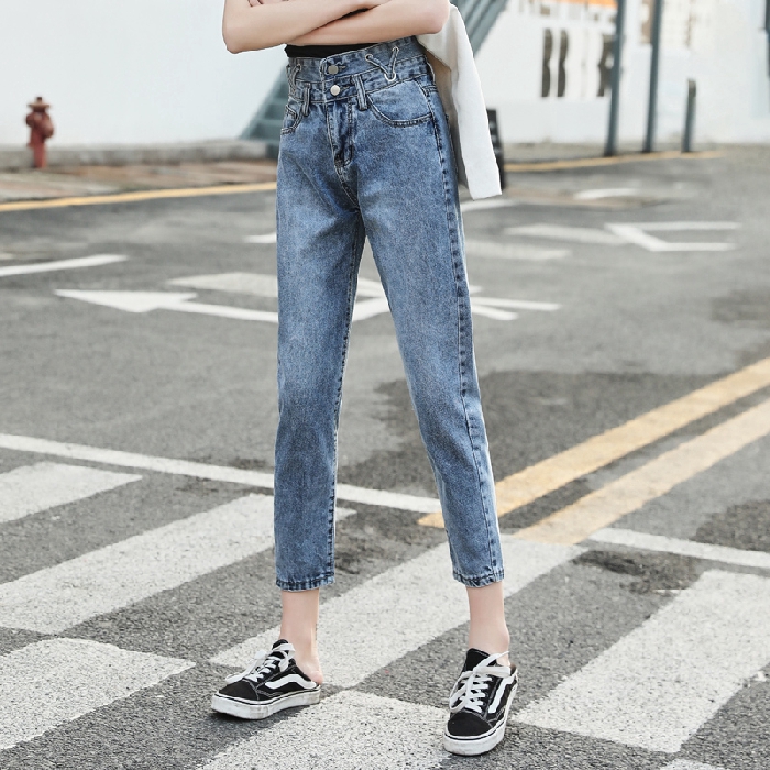 high waisted dad jeans