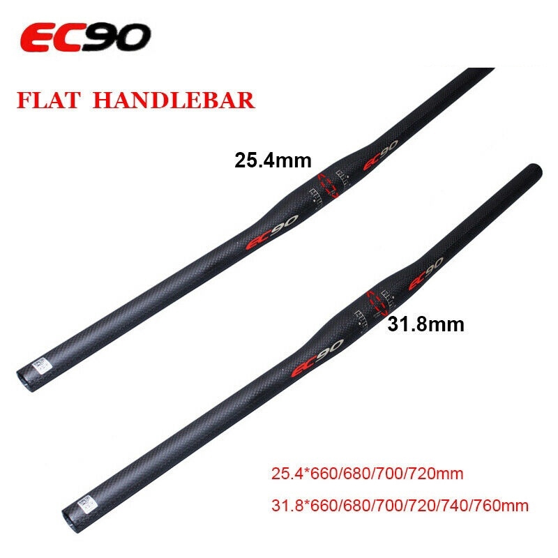 Details about   EC90 Mountain Bike Handlebars 660-760mm 3K Carbon Flat/Riser MTB Bar 25.4/31.8mm