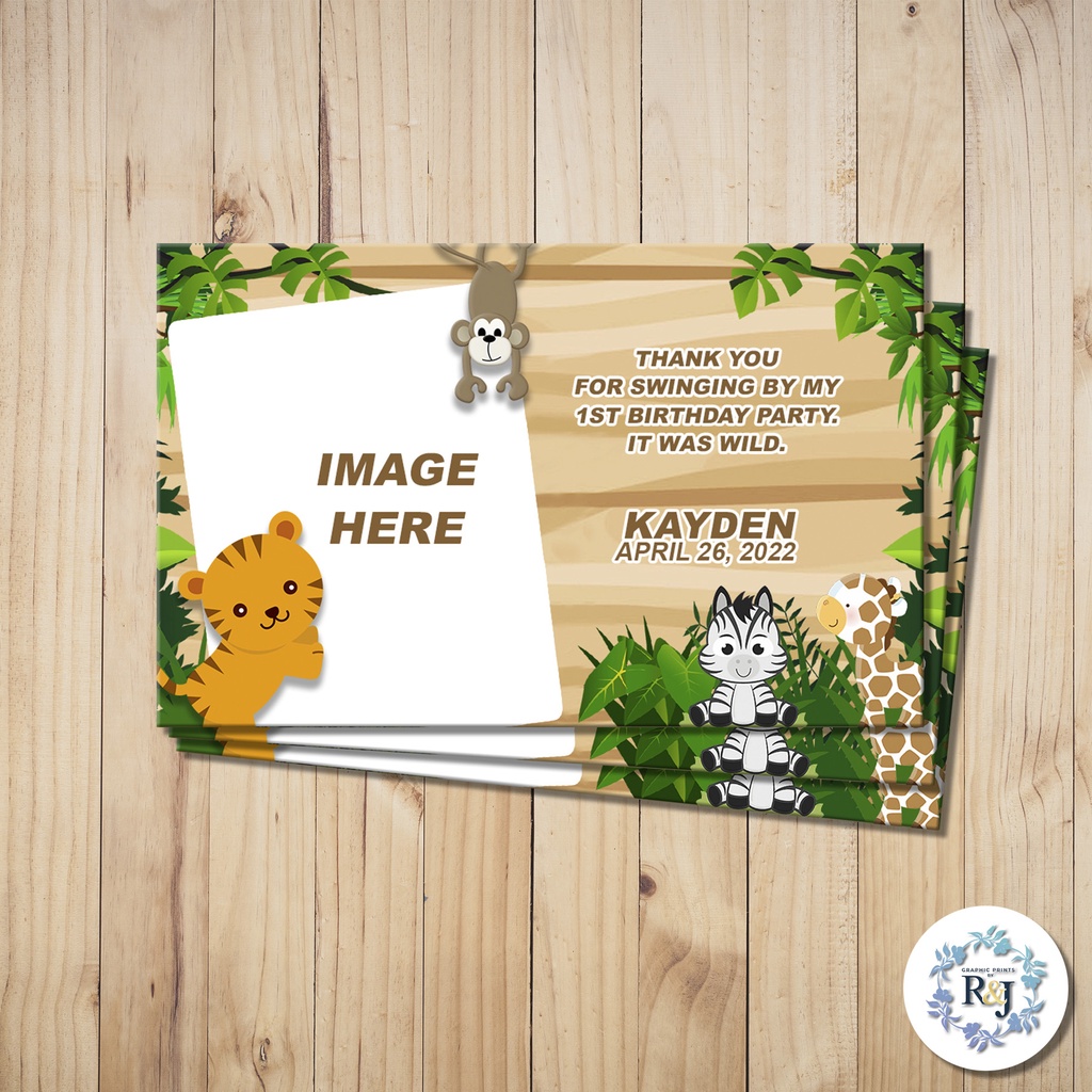 Safari Ref Magnet Christening/Baptism | Personalized | Free Layout | Glossy | Glitter