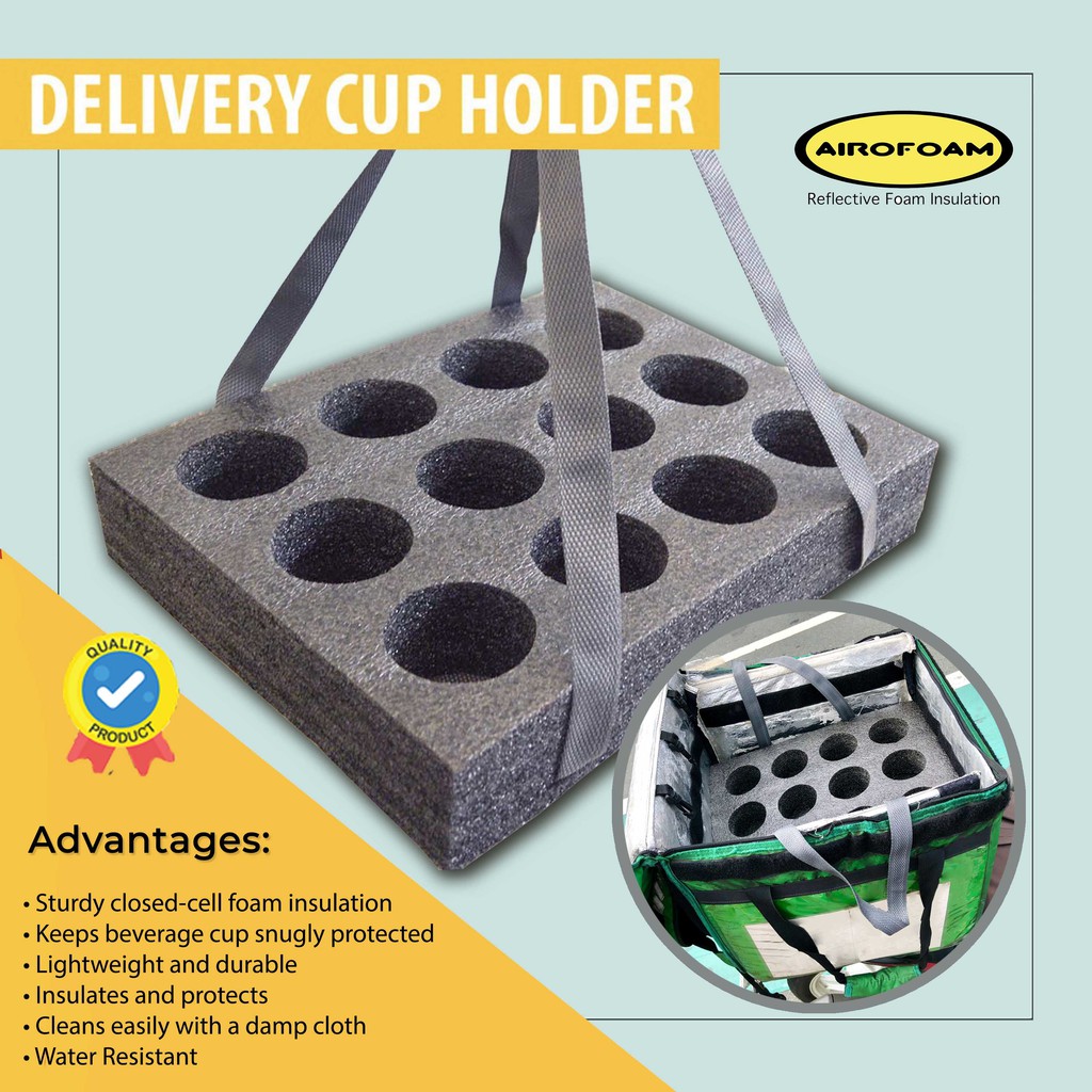 Foam Beverage/Cup Holder Delivery with strap (handle) Shopee Philippines
