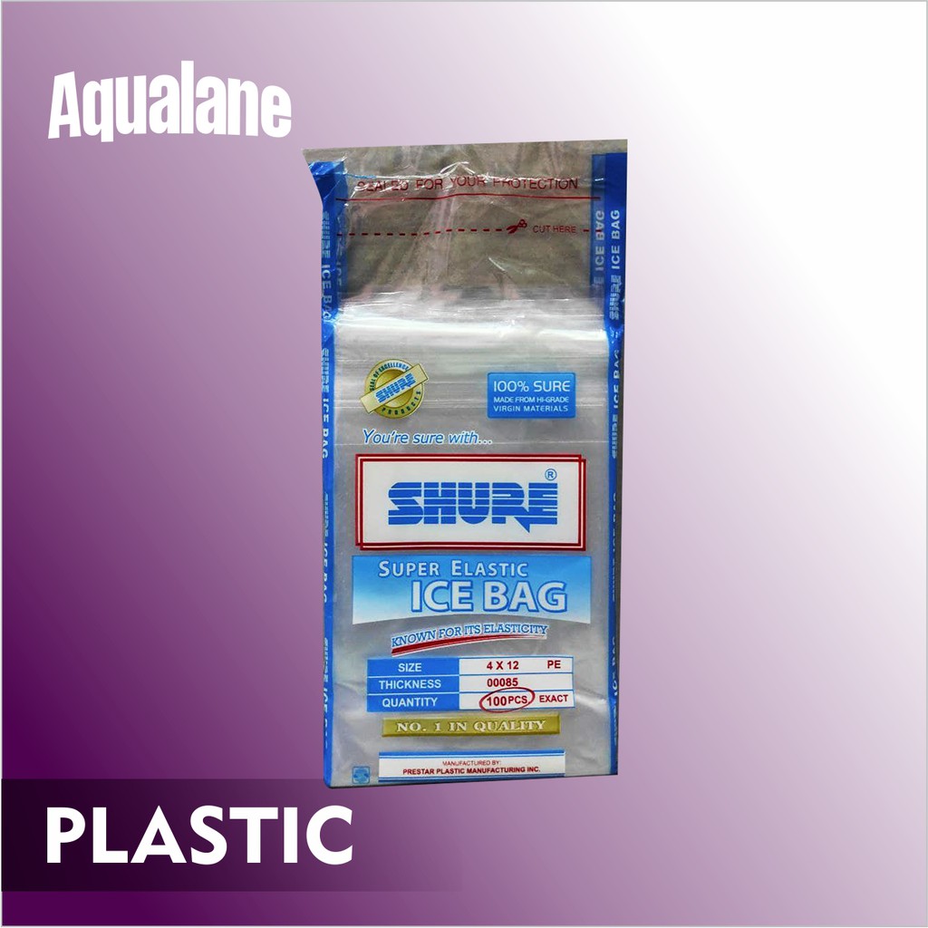 SHURE ICE BAG 4x12 plastic bag 100 pcs Shopee Philippines
