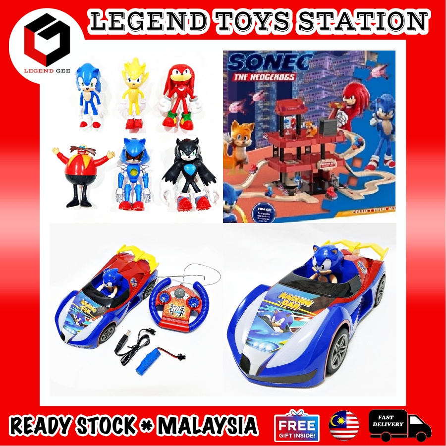 MARVEL SONIC REMOTE CONTROL CAR FLEXIBLE CONTROL ACTION FIGURE COLLECTION KIDS TOY PLAY SET