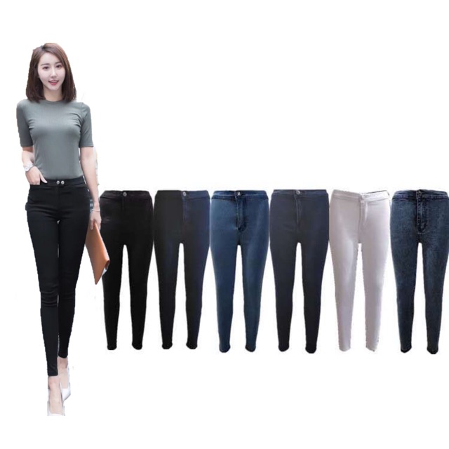 Sanah.H High Waist Skinny Jeans Denim Maong Pants stretchable for Women ...
