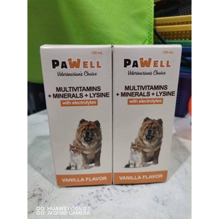 Pawell Multivitamins + Minerals + Lysine with Electrolytes (Vanilla Flavor) 120ml