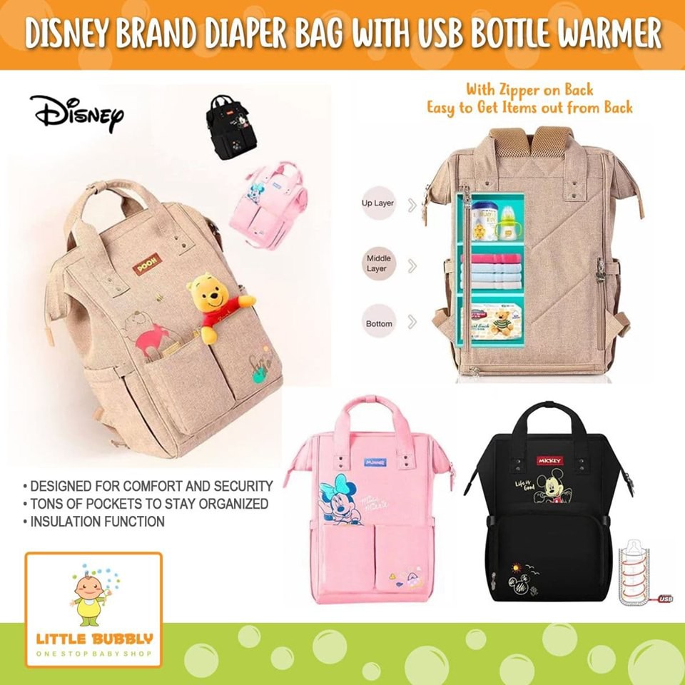 diaper bag backpack with bottle warmer