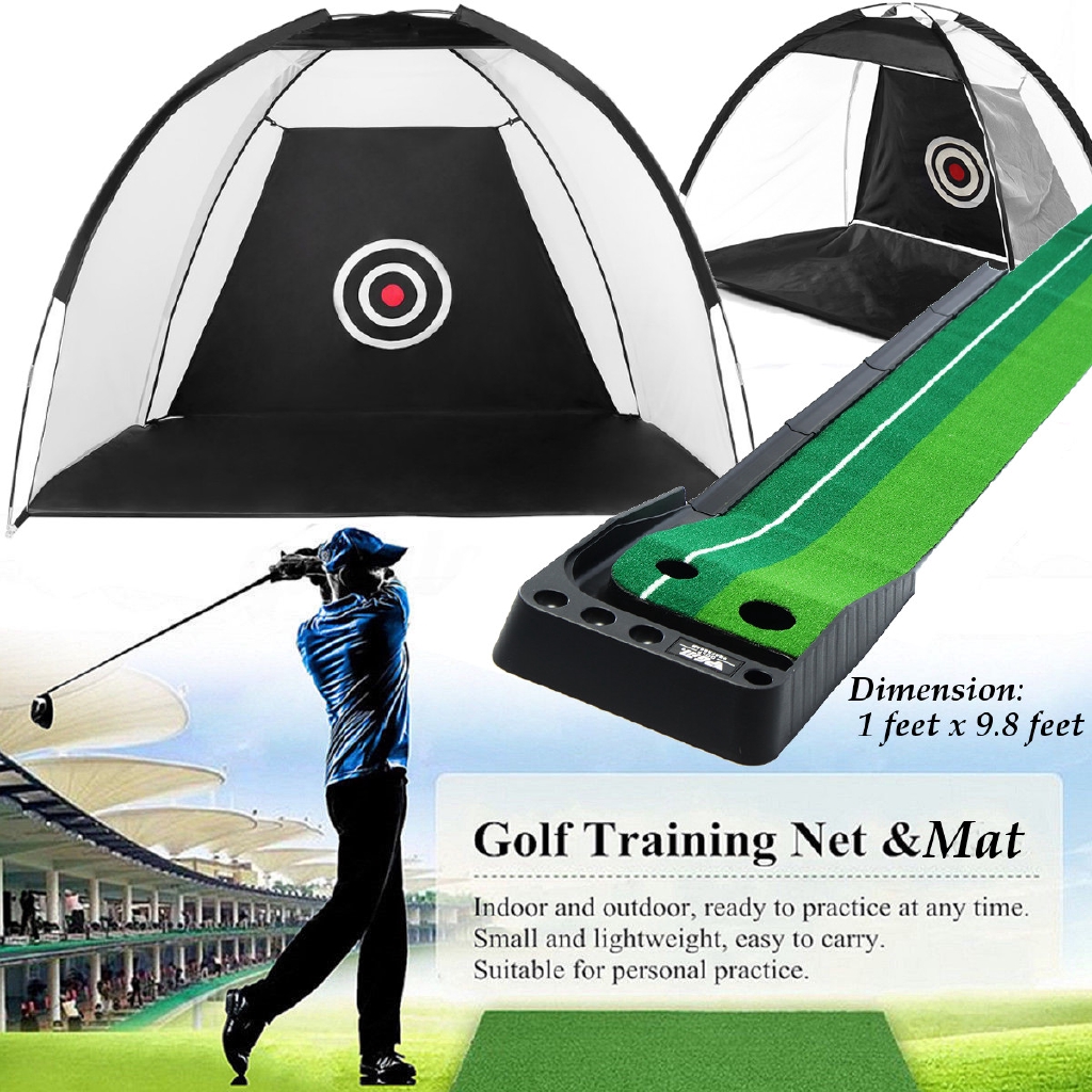 golf driving net and mat