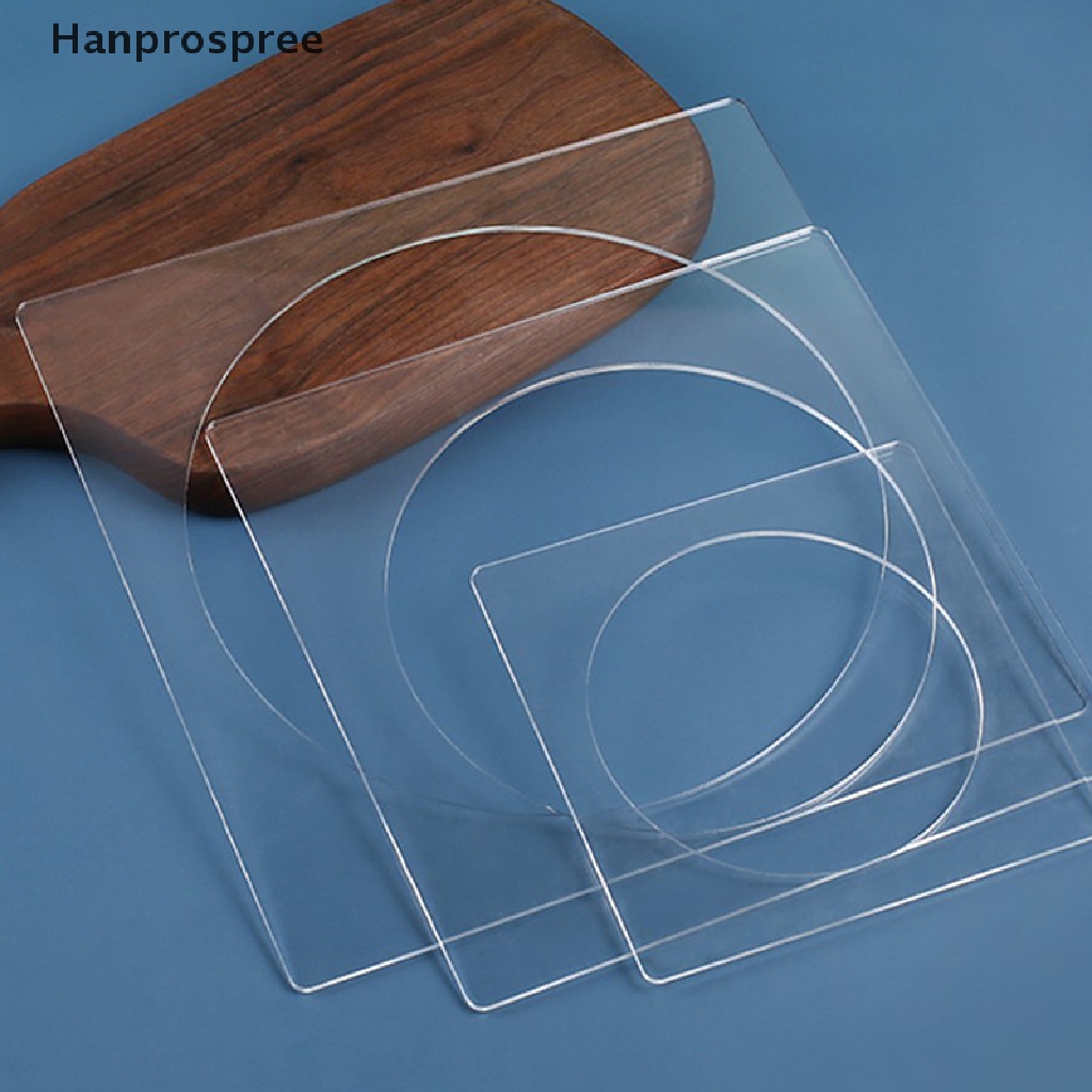 Hanprospree> Clear Acrylic Round Cake Disk Square Discs Circle Base