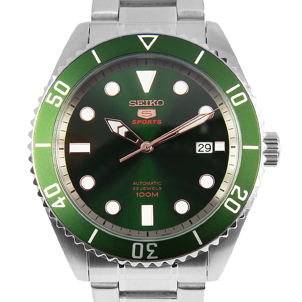 Seiko 5 Sports 100M Automatic Men's Watch Green Dial SRPB93K1 | Shopee  Philippines