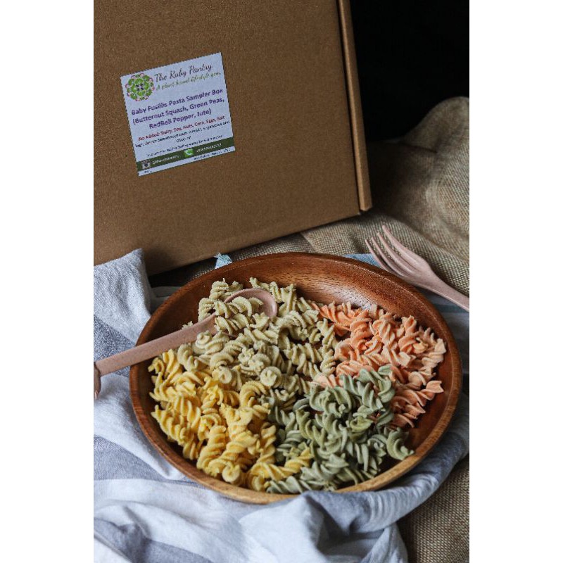 Fusilli Semolina Baby Pastas Sampler Box (Plantbased, Vegan) Shopee