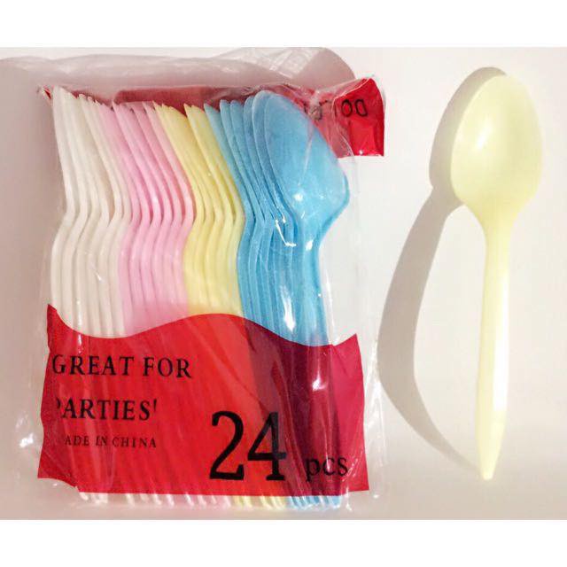 Audrey tindahanDisposable Plastic Forks, Spoons, and Knives for all types of parties cultery