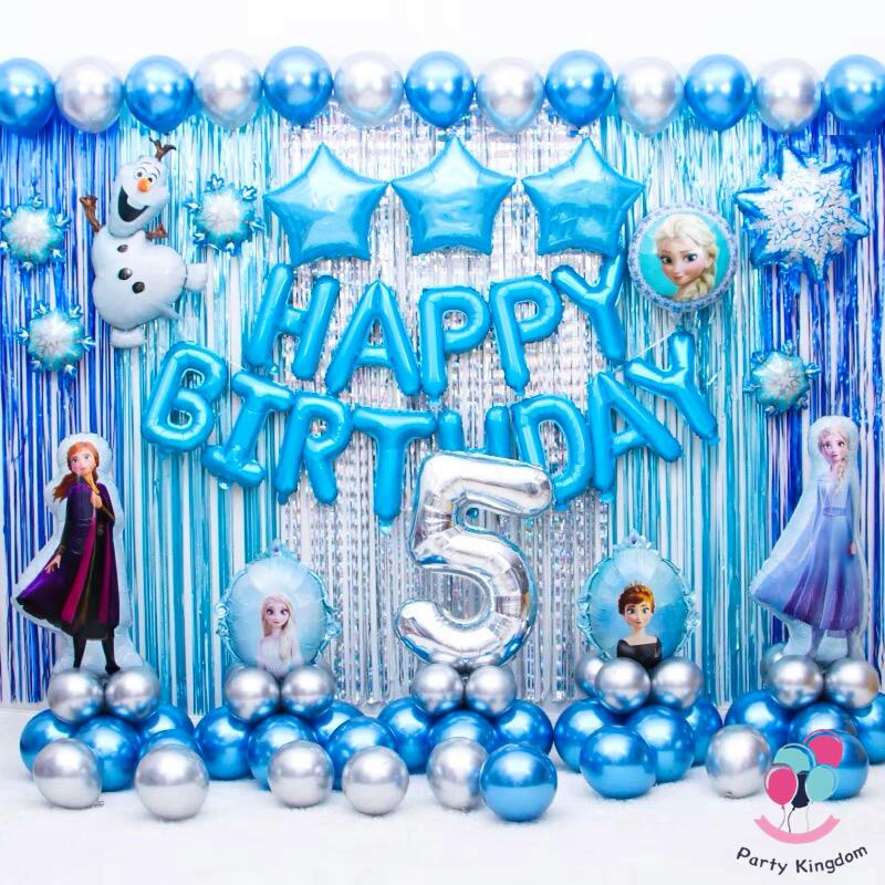 【New】Frozen Balloon Set Theme Princess Winter Snowflake Kids Adult