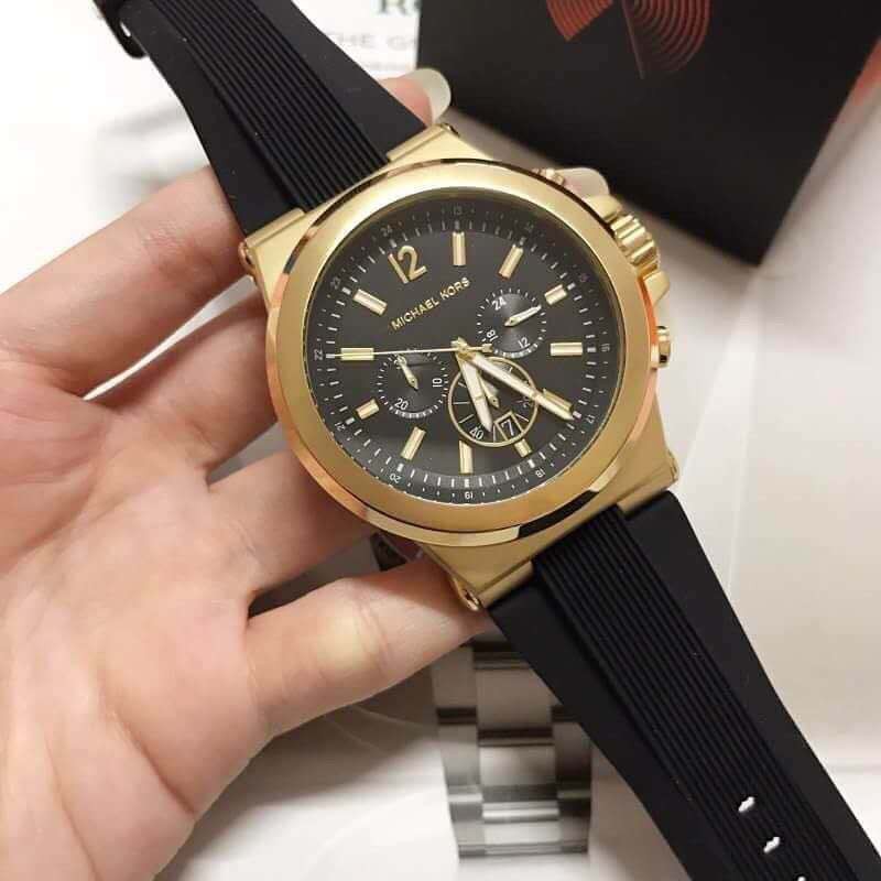 michael kors smartwatch black and gold