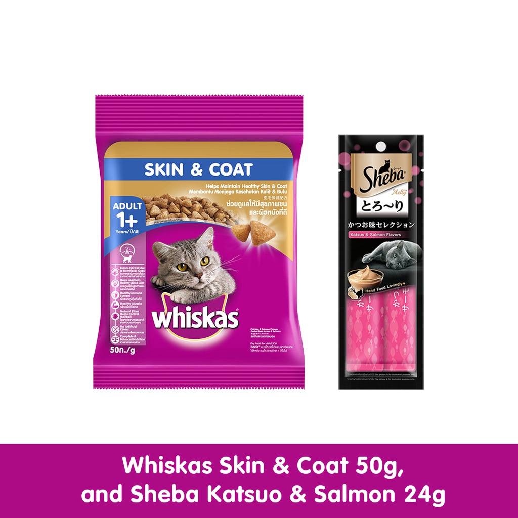 Whiskas Function Dry Adult Skin And Coat G Sheba Melty Salmon G Not For Sale Shopee