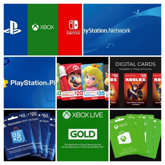 playstation and xbox gift cards