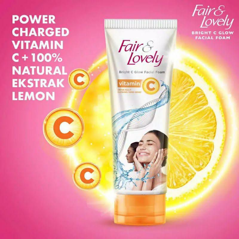 Fair And Lovely Now Glow And Lovely Bright C Glow Facial Foam 100 Ml ...